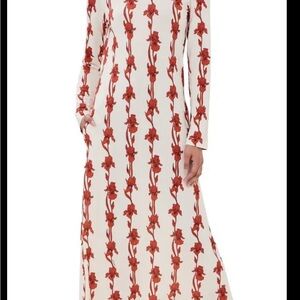 LA DoubleJ long sleeve swing dress in mini Iris